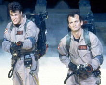 Ghostbusters Dan Aykroyd & Bill Murray aim their weapons 8x10 inch photo