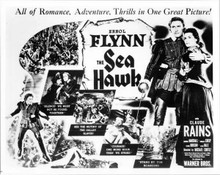 The Sea Hawk 8x10 inch photo Errol Flynn Brenda Marshall Claude Rains poster art