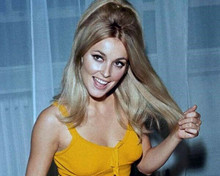 Sharon Tate with big smile showing off her long blonde hair 8x10 inch photo