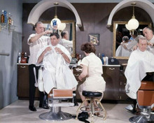 Jerry Lewis sits in barber shop having haircut The Patsy 8x10 inch photo