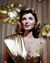 Julie London beautiful glamour portrait in shimmering gold dress 8x10 inch photo