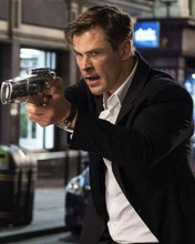 Chris Hemsworth pointing gun 8x10 inch photo
