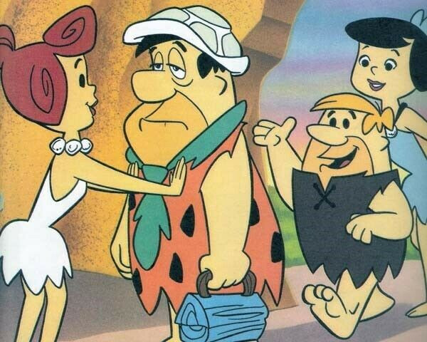 Tog Tilhører Præfiks The Flintstones Fred leaving for work Wilma Barney & Betty in house 8x10  photo - The Movie Store