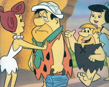 The Flintstones Fred leaving for work Wilma Barney & Betty in house 8x10 photo