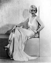 Bette Davis classic 1930's era glamour portrait seated in white gown 8x10 photo
