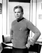 William Shatner as James T. Kirk on Enterprise bridge Star Trek 8x10 inch photo