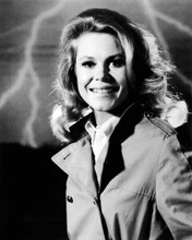 Elizabeth Montgomery smiling in trench coat 1971 TV movie The Victim 8x10 photo