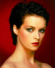 SHEENA EASTON STRIKING BARESHOULDERED AGAINST RED PHOTO