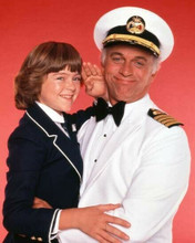 The Love Boat TV series Captain Gavin MacLeod poses with Jill Whelan