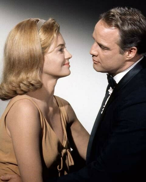 The Chase 1966 Angie Dickinson smiles at Marlon Brando both in profile 8x10  - The Movie Store