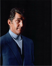 Dean Martin very cool pose in rollneck sweater & jacket with face lit 8x10 photo