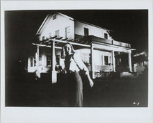 Halloween Jamie Lee Curtis in front of Strode house in Haddenfield 8x10 photo