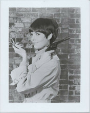 Barbara Feldon as Agent 99 holding make-up & gun Get Smart 8x10 photo