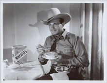 Bob Livingston Stony Brooke Three Mesquiteers western series eats Wheaties 8x10