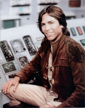 Richard Hatch as Captain Apollo at controls of Battlestar Galactica 8x10 photo