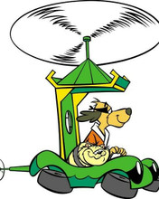 Hong Kong Phooey 1974 animated TV Phooey & Spot ride in copter car 8x10 photo