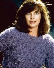 Linda Gray wears purple sweater season two Dallas 8x10 inch photo