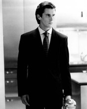 Christian Bale in suit and tie in office American psycho 8x10 inch photo