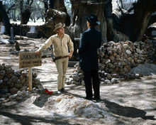 Five Card Stud 1968 western Roddy McDowall faces Robert Mitchum 8x10 inch photo