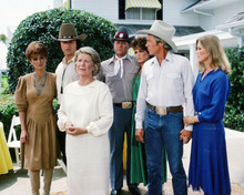 Dallas Miss Ellie Pam Bobby J.R. Sue-Ellen Ray & Donna at Southfork 8x10 photo