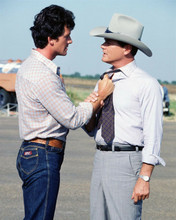 Dallas Bobby gets tough with J.R. Patrick Duffy & Larry Hagman 8x10 inch photo