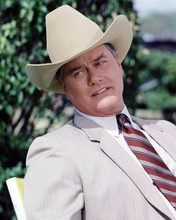 Larry Hagman as charismatic J.R. Ewing in suit and stetson Dallas 8x10 photo