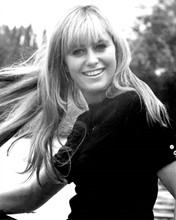 Susan george beautiful smile 1960's portrait in black hair flowing 8x10 photo