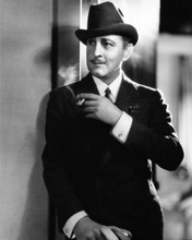 John Barrymore debonair portrait in hat and suit smoking cigarette 8x10 photo
