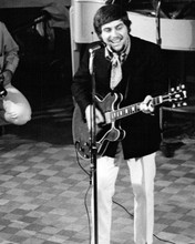 Johnny Rivers 1960's in concert playing guitar 8x10 inch photo