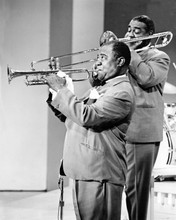 Louis Armstrong & Tyree Glen perform on 1965 variety show Shindig 8x10 photo