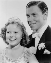 Shirley Temple smiling portrait with unknown performer 8x10 inch photo