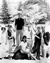 Gilligan's Island Bob Denver & the castaways pose on the beach 8x10 inch photo