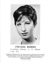 Barbra Streisand Freshman yearbook photo I Remember Barbra 8x10 inch photo