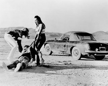 Faster Pussycat! Kill! Kill! Tura Satana & Haji in desert with MG car 8x10 photo