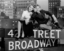 Babes on Broadway 1941 Judy Garland Mickey Rooney atop New York sign 8x10 photo