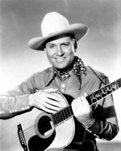 Gene Autry 1940's portrait in western wear with his guitar 8x10 inch photo