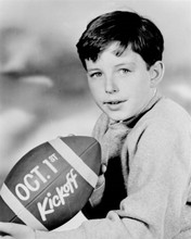 Jerry Mathers Leave It To Beaver holds football for kickoff 8x10 inch photo