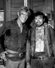 The Rifleman  Chuck Connors poses with guest star Claude Akins 8x10 photo