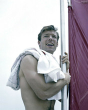 Richard Chamberlain beefcake 1960's shirtless towel over shoulder 8x10 photo