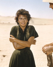 Sophia Loren all wet on set Legend of the Lost with John Wayne 8x10 inch photo