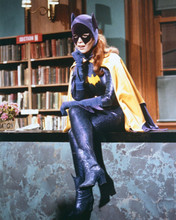 Batman TV series Yvonne Craig as Batgirl sat on counter 8x10 inch photo