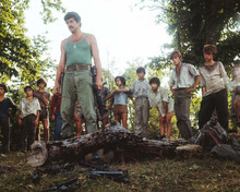 Rock Hudson in military vest & tags in forest 1970 Hornet's Nest 8x10 inch photo