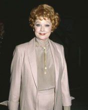 Lucille Ball late 1970's smiling for cameras wearing beige outfit 8x10 photo