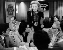 Gloria 1980 Gena Rowlands holds gun on men at table 8x10 inch photo
