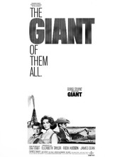 Giant 1956 movie poster art Elizabeth Taylor James Dean Rock Hudson 8x10 photo