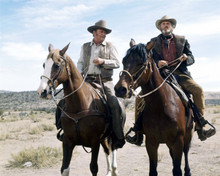 The Undefeated 1969 Ben Johnson & John Wayne ride in Mexican desert 8x10 photo