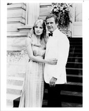 A View To A Kill 8x10 photo Roger Moore in white tux with Tanya Roberts