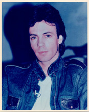 Rick Springfield at press conference in denim jacket 1980's vintage 8x10 photo