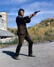 Clint Eastwood iconic pose aiming hand gun from 1970 Dirty Harry 8x10 inch photo
