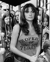 Jacqueline Bisset 1970's wearing Sing Sing Jail vest top 8x10 inch photo